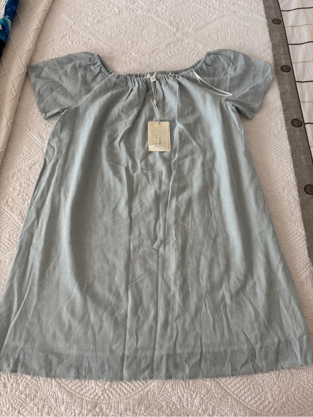 Soft Joie Light Blue Off-Shoulder Mini Dress